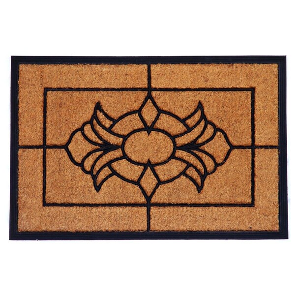 Configuracion 24 x 36 in. Viola Rectangular Doormat Natural & Black CO2830122 - main